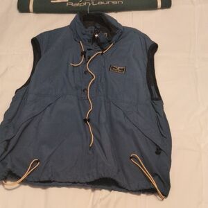 Ralph Lauren Men's Navy Vest with Yellow Accents